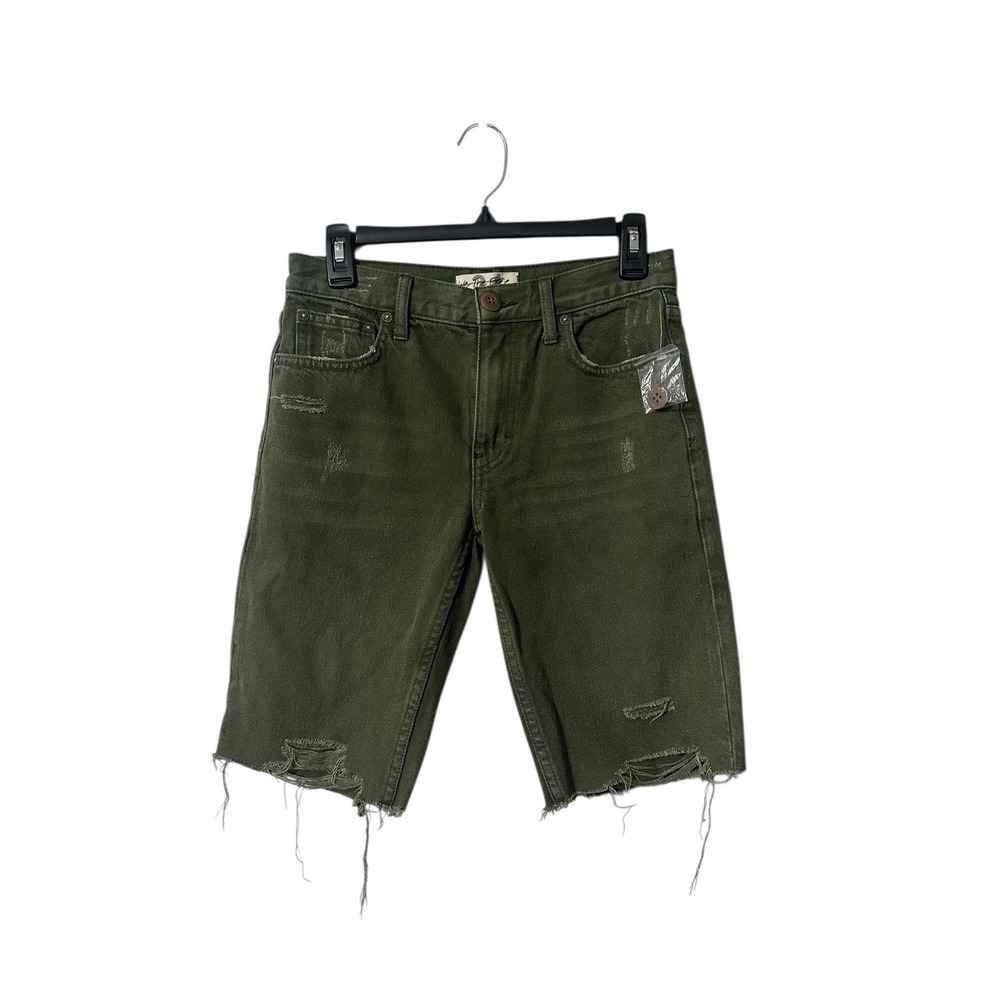 We The Free distressed denim Bermuda short